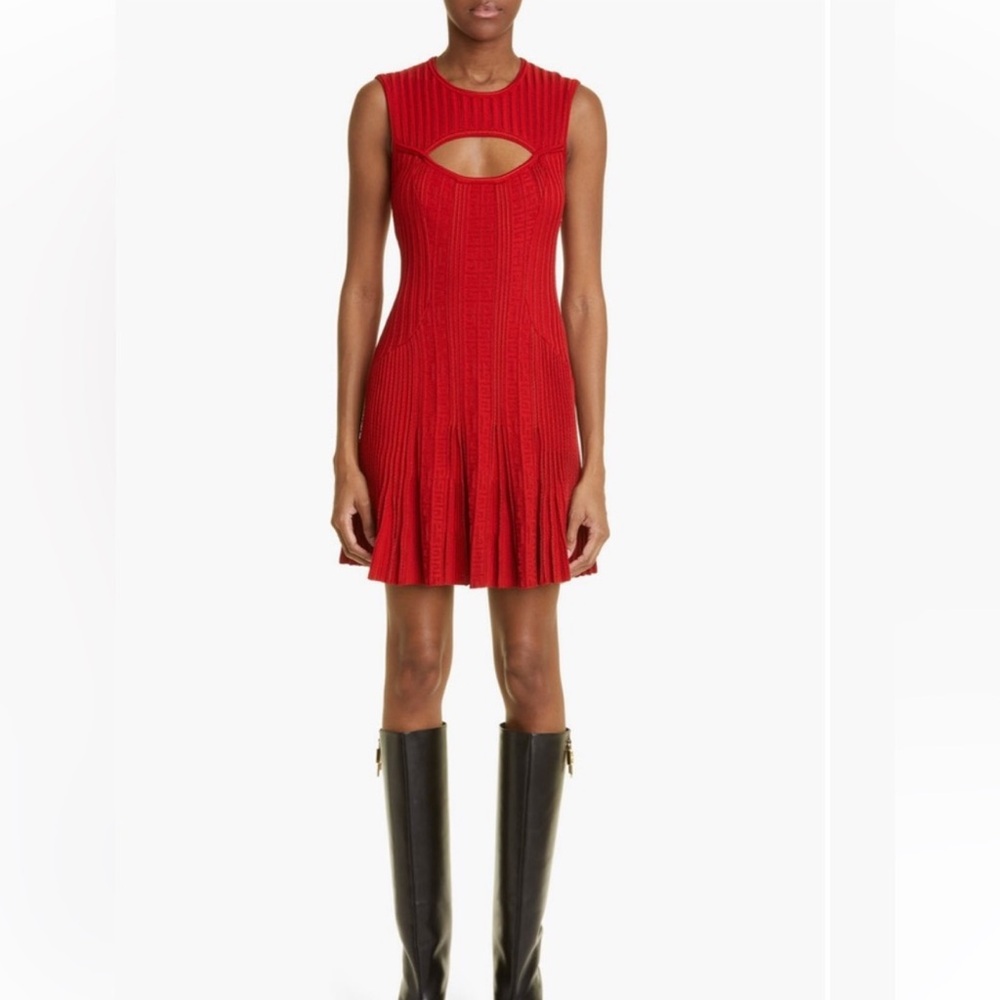 Givenchy Monogram Cutout Sweater Dress